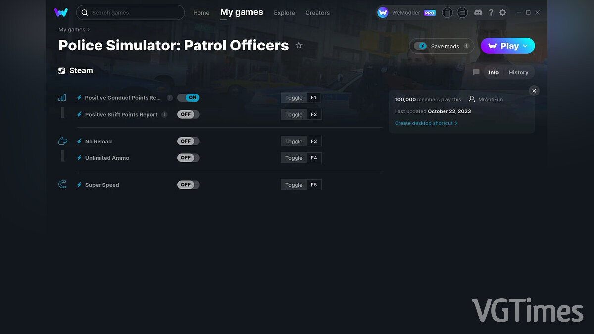 Police Simulator: Patrol Officers — Трейнер (+5) от 22.10.2023 [WeMod]