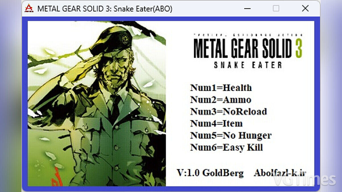 Metal Gear Solid 3: Snake Eater - Master Collection Version — Трейнер (+6) [1.0]