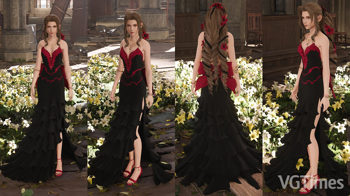 Final Fantasy VII Remake — Чёрное вечернее платье Аэрис