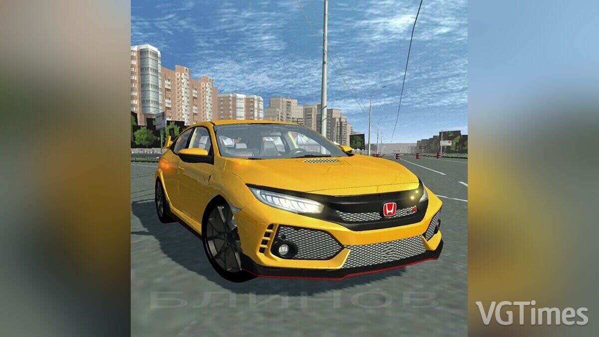 Simple Car Crash Physics Sim — Honda Civic Type-R