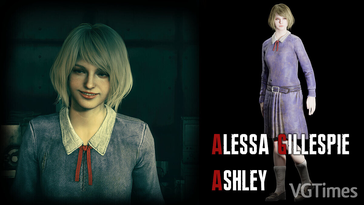 Resident Evil 4 Remake (2023) — Эшли в одежде из игры Silent Hill 1