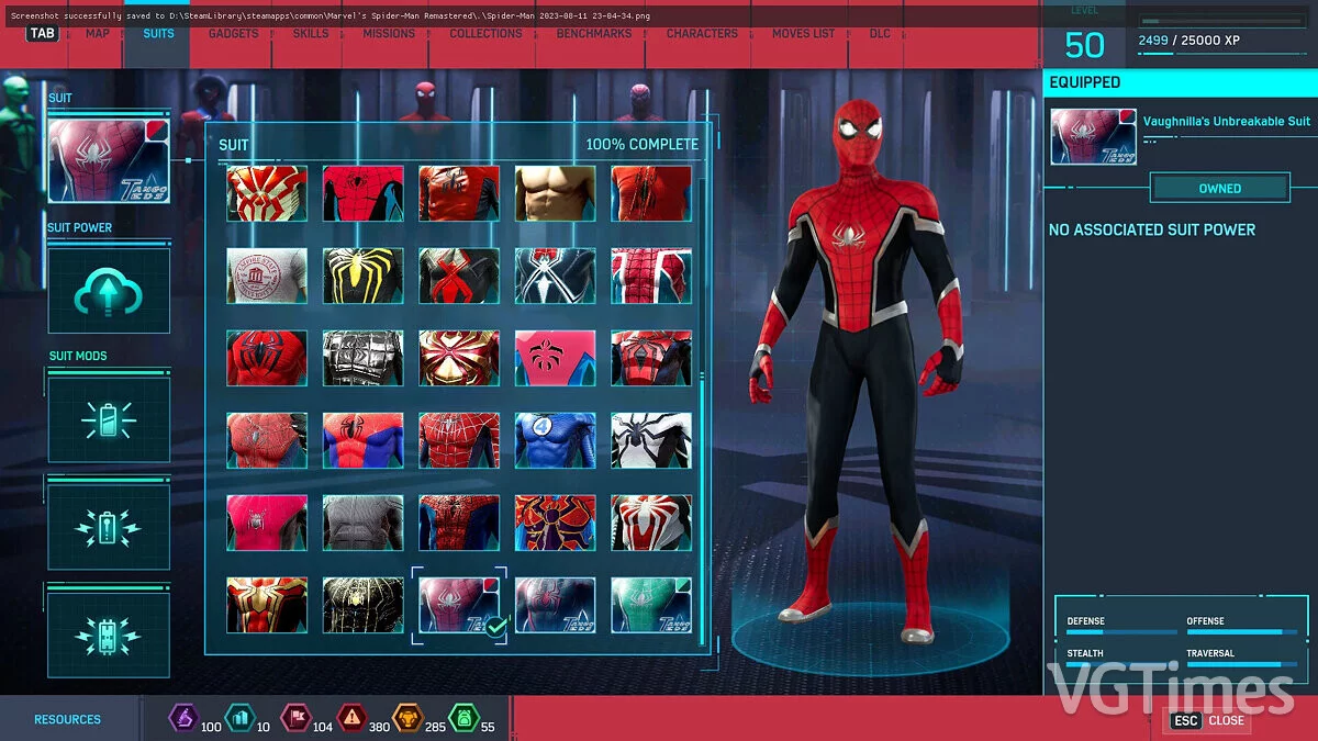 Marvel's Spider-Man Remastered — Нерушимый костюм