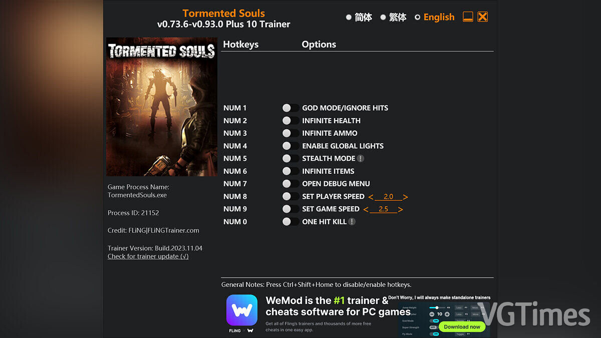 Tormented Souls — Трейнер (+10) [0.73.6 - 0.93]