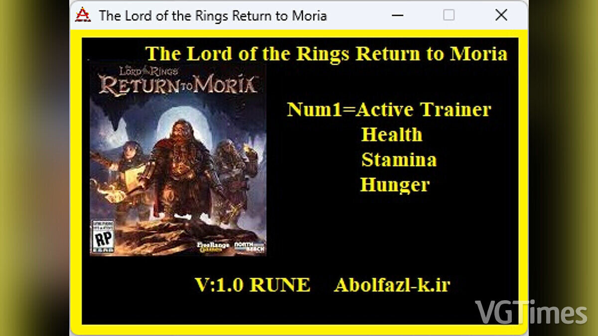 The Lord of the Rings: Return to Moria — Трейнер (+3) [1.0]