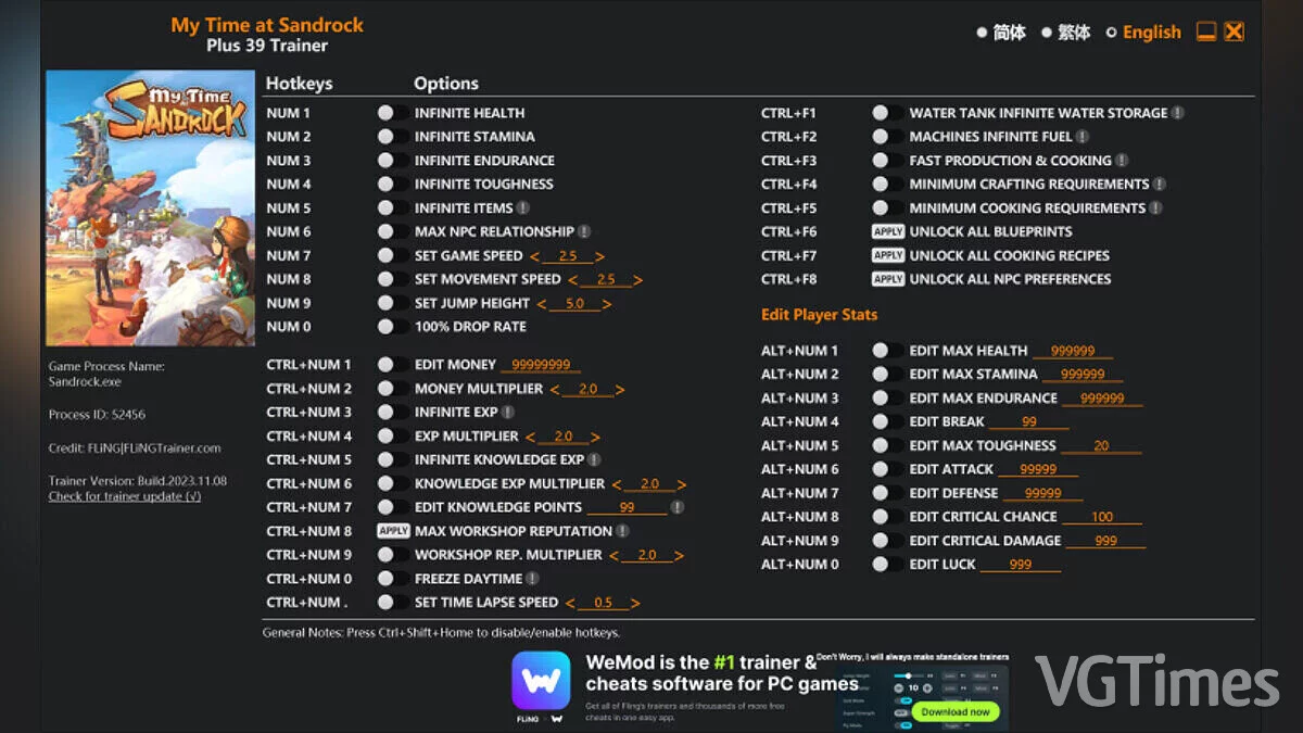 My Time at Sandrock — Трейнер (+39) [UPD: 08.11.2023]