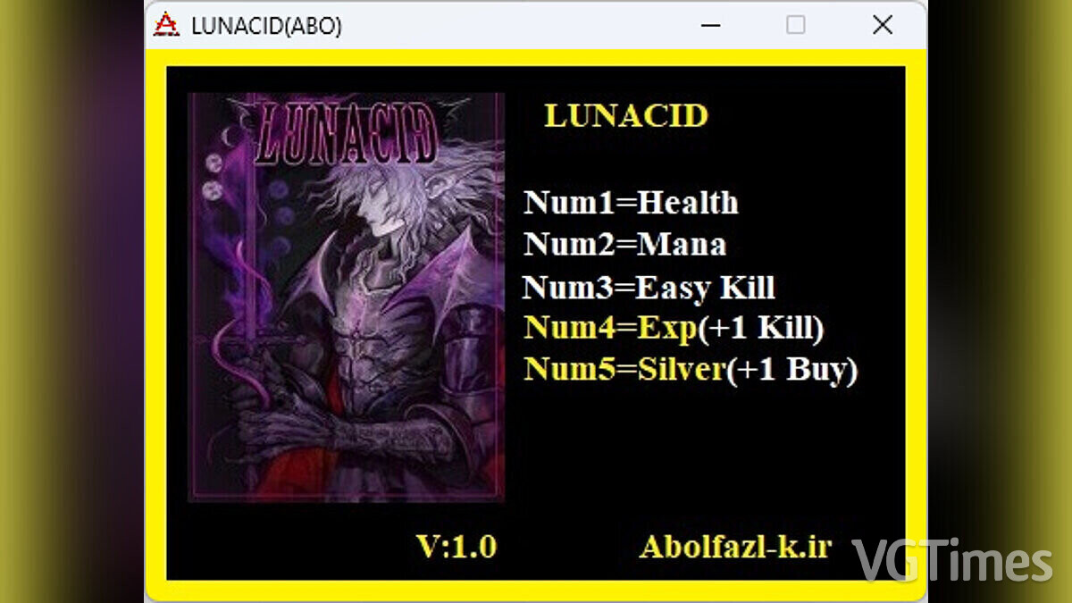 Lunacid — Трейнер (+5) [1.0.1]