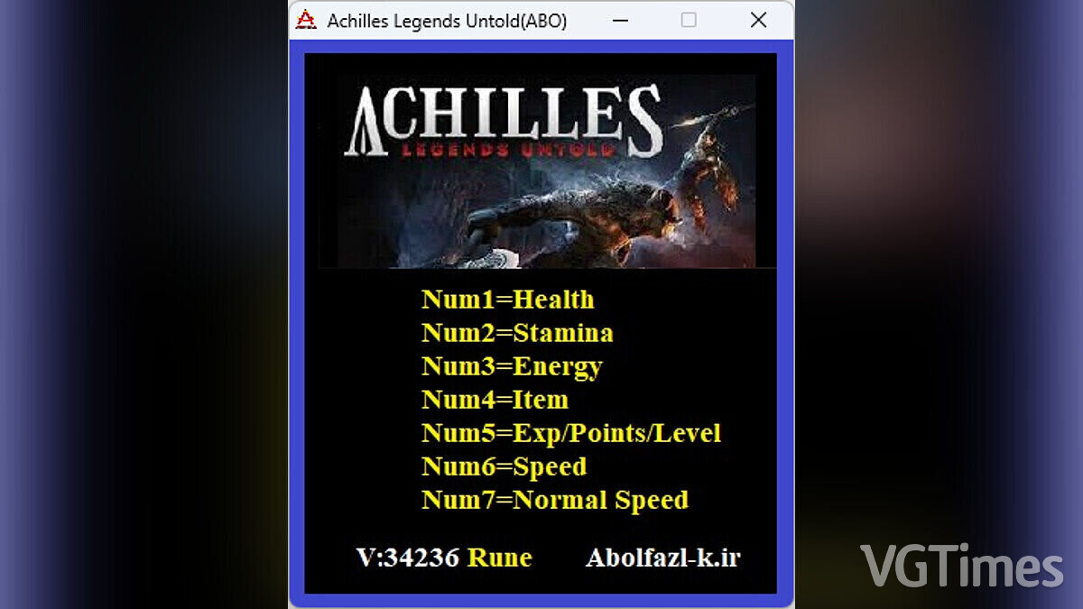 Achilles: Legends Untold — Трейнер (+7) [34236]