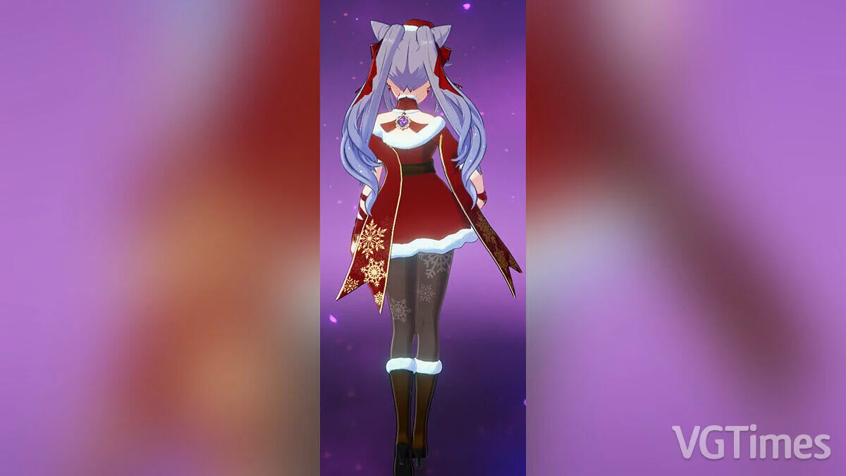 Genshin Impact — Кэ Цин в костюме Санты