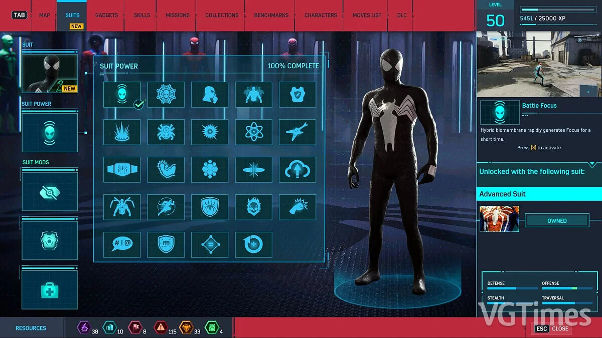 Marvel's Spider-Man Remastered — Оргинческий симбиот из игры TASM 2