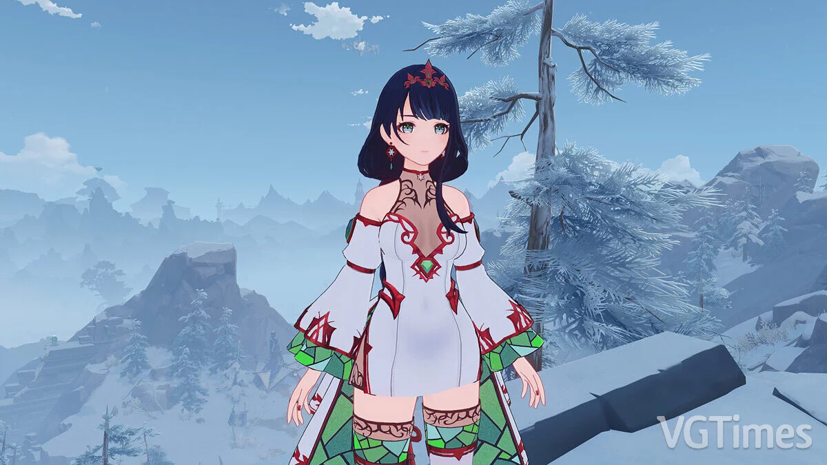 Genshin Impact — Рейден в зимней одежде