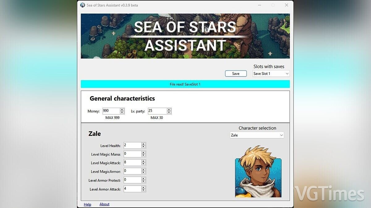 Sea of Stars — Редактор сохранений Sea of Stars Assistant [v0.4.1]