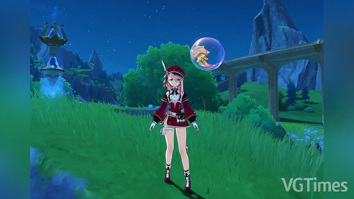 Genshin Impact — Шарлотта в белых трусиках