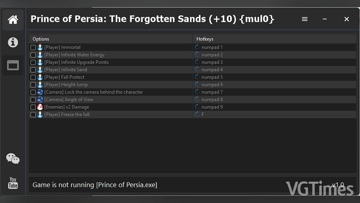 Prince of Persia: The Forgotten Sands — Трейнер (+10) [1.0]
