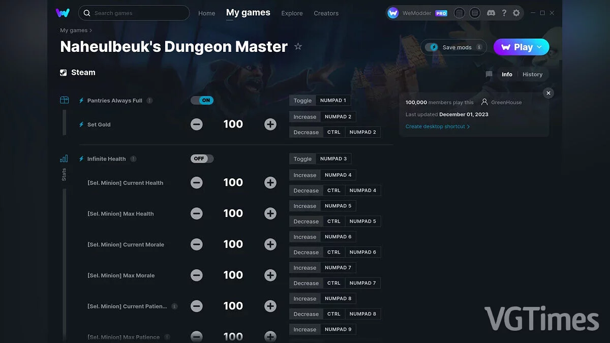 Naheulbeuk&#039;s Dungeon Master — Трейнер (+13) от 01.12.2023 [WeMod]