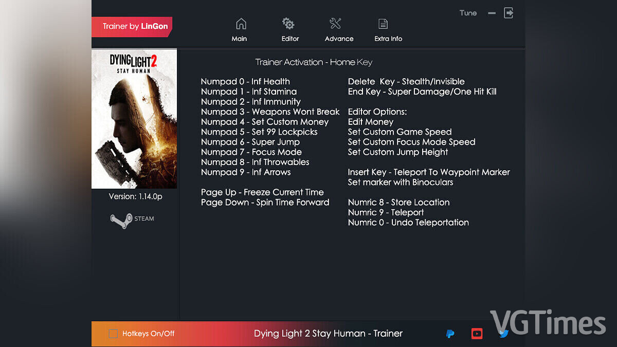 Dying Light 2 Stay Human — Трейнер (+14/+16/+18) [1.0.3 - 1.14.0p]