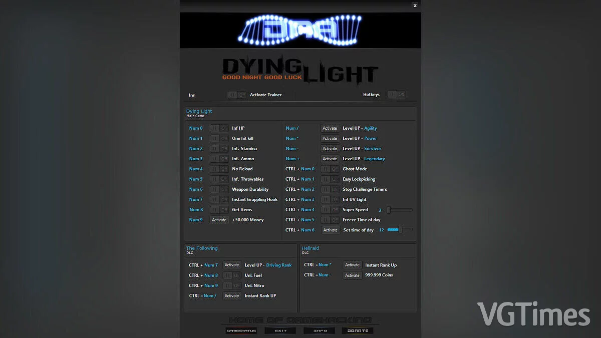 Dying Light — Трейнер (+27) [1.42 - 1.49.0 Hotfix 6]