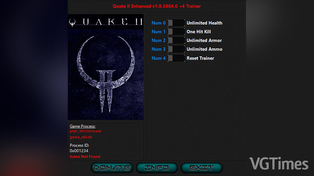 Quake 2 - Enhanced Edition — Трейнер (+4) [1.0.5984]