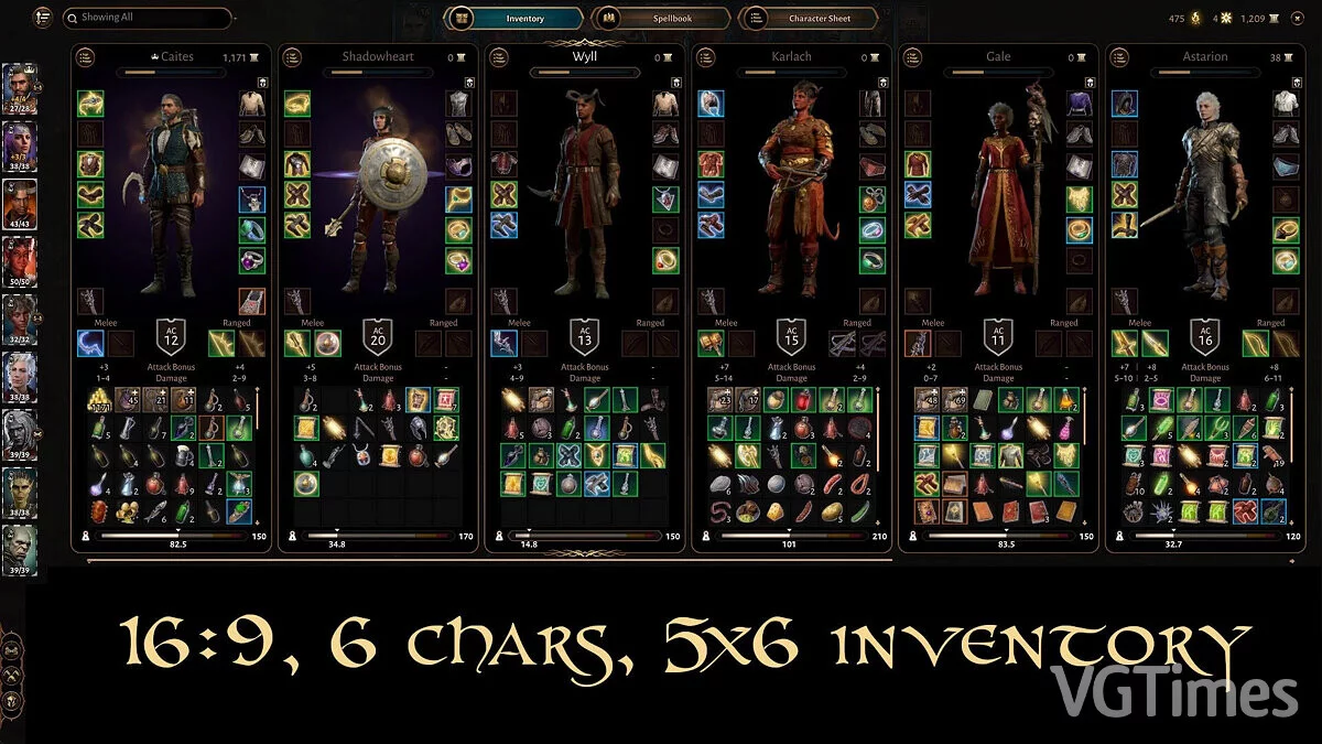 Baldur&#039;s Gate 3 — Улучшенные панели интерфейса