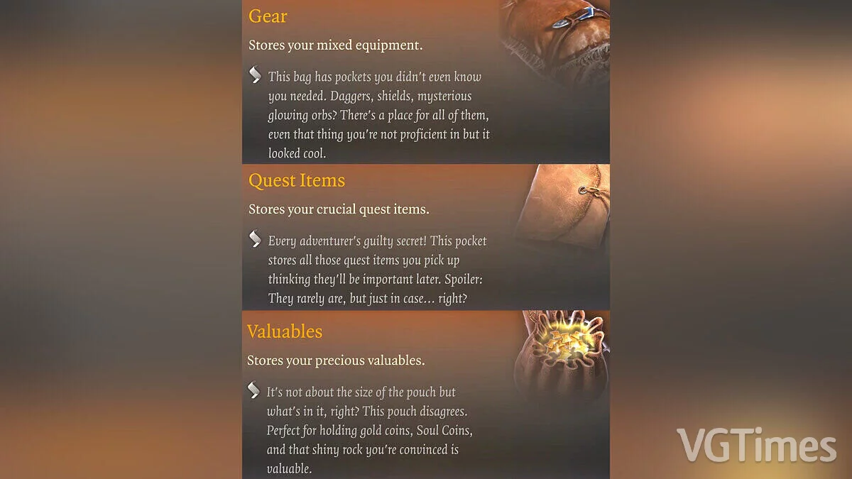 Baldur&#039;s Gate 3 — Улучшенный инвентарь