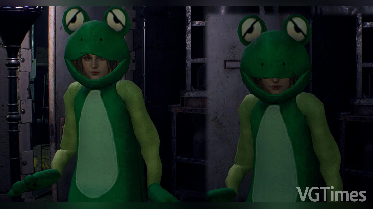 Resident Evil 4 Remake (2023) — Эшли в костюме лягушки
