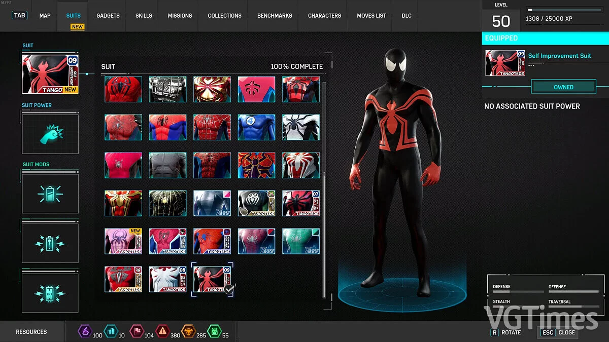 Marvel's Spider-Man Remastered — Костюм для самосовершенствования