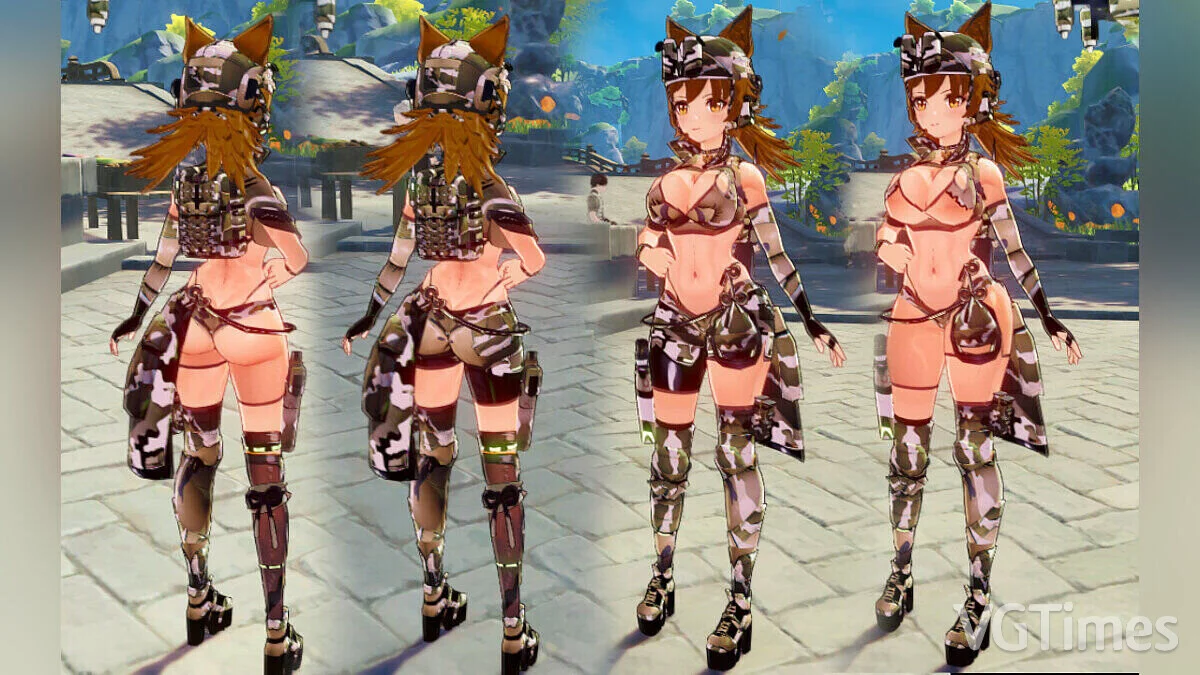 Genshin Impact — Неко Аяка в тактическом костюме