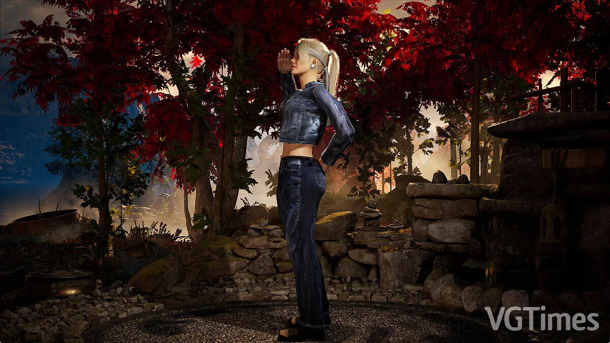 Mortal Kombat 1 — Соня в костюме Лары Крофт