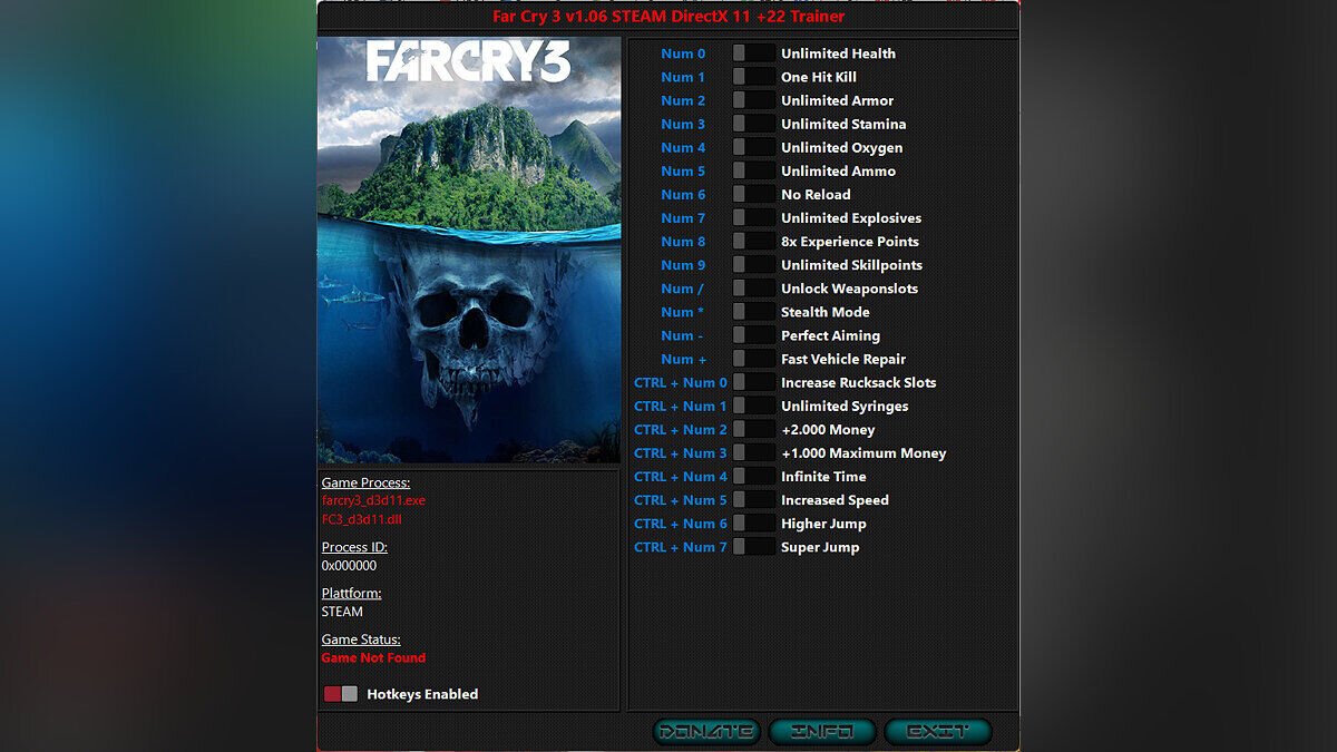 Far Cry 3 — Трейнер (+22) [1.06/DirectX 11]