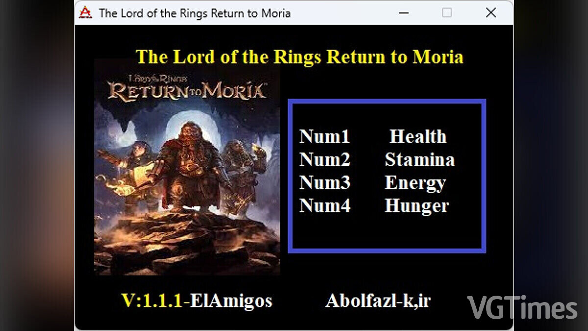 The Lord of the Rings: Return to Moria — Трейнер (+4) [1.1.1]