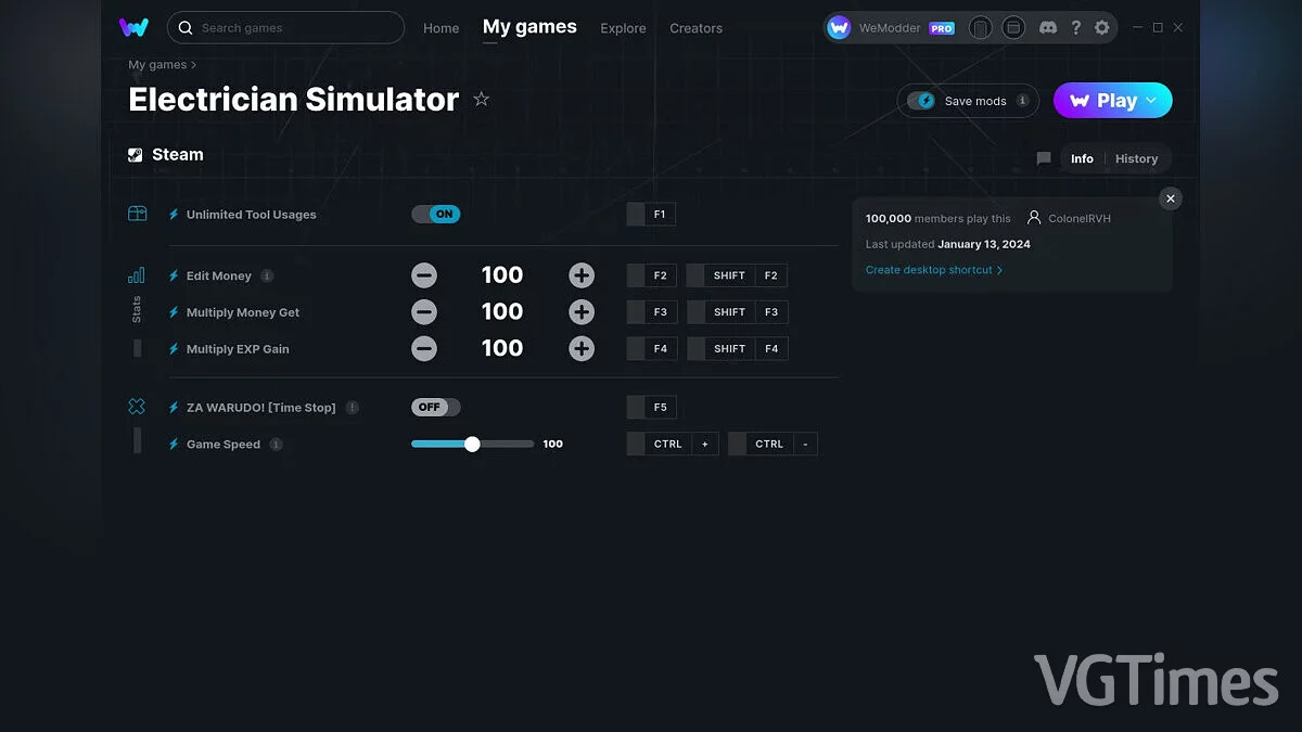 Electrician Simulator — Трейнер (+6) от 13.01.2024 [WeMod]