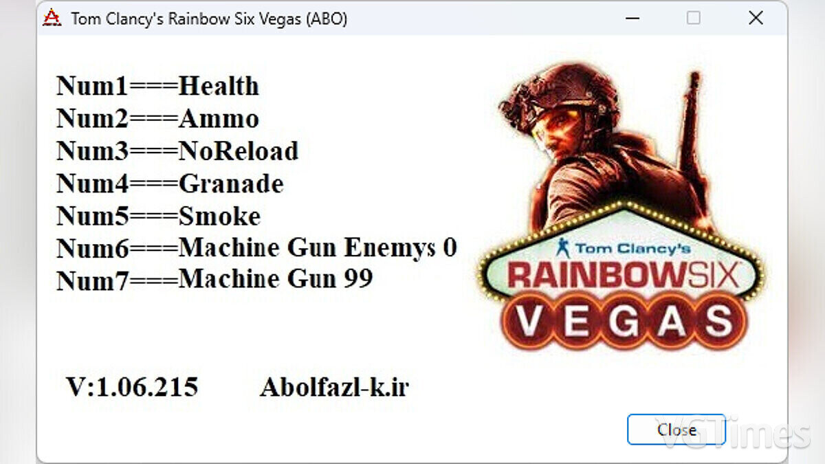 Tom Clancy&#039;s Rainbow Six: Vegas — Трейнер (+7) [1.06.215]