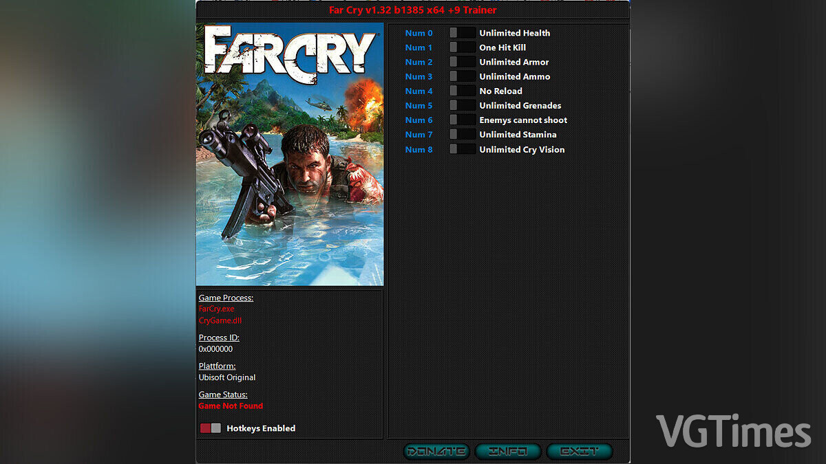Far Cry — Трейнер (+9) [1.32: Fixed]