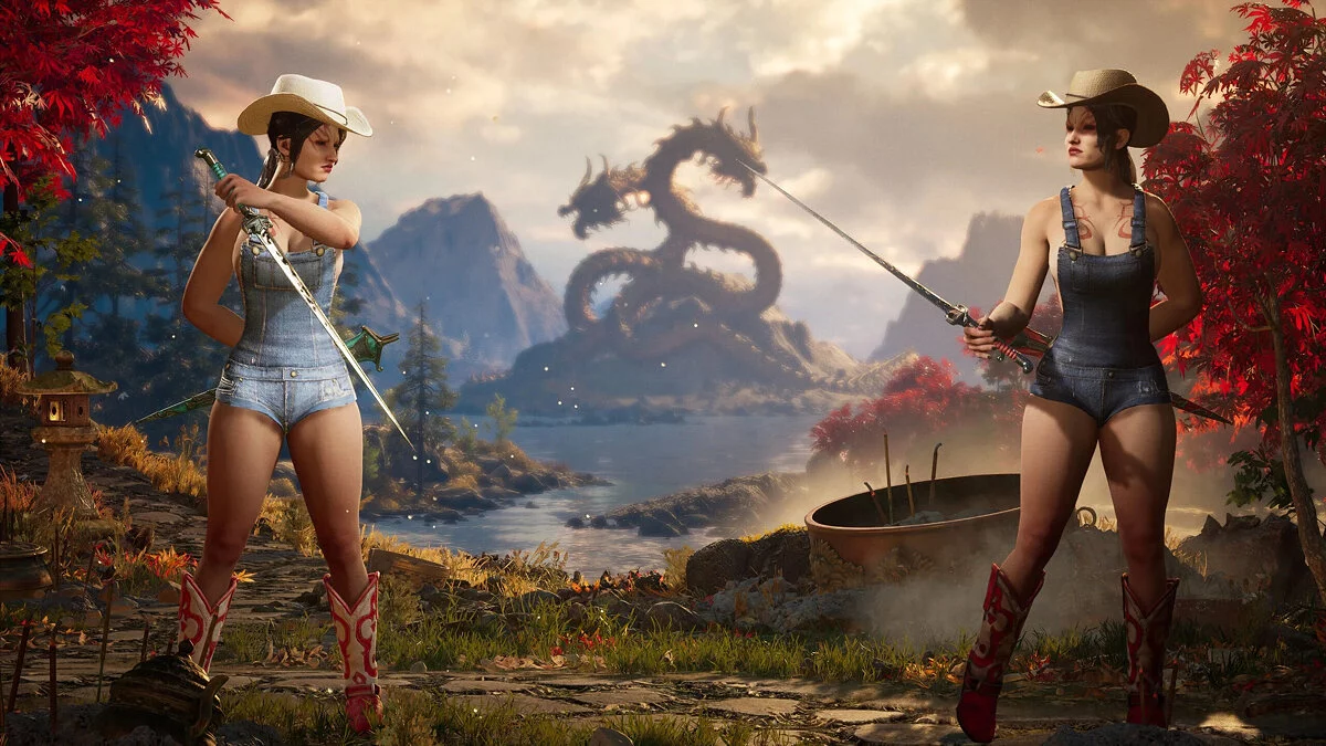 Mortal Kombat 1 — Ашра в костюме ковбоя