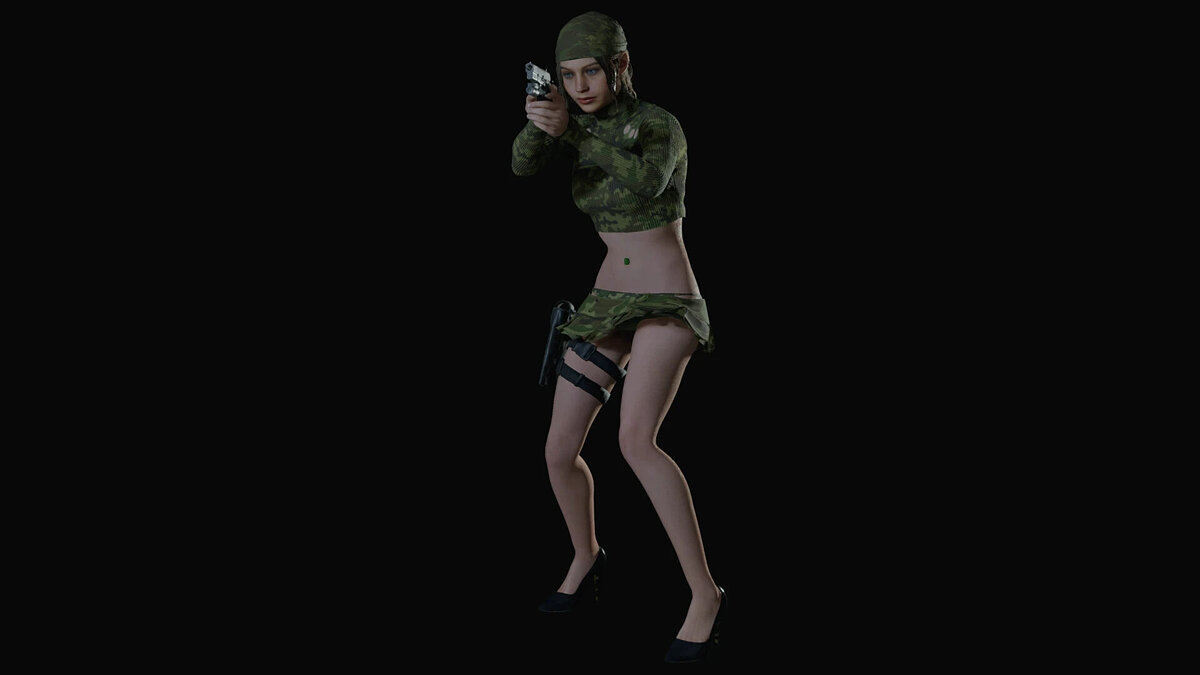 Resident Evil 2 — Клэр в сексуальной военной форме