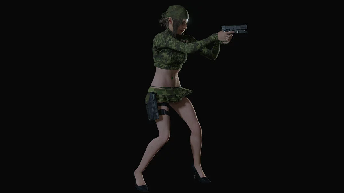 Resident Evil 2 — Клэр в сексуальной военной форме