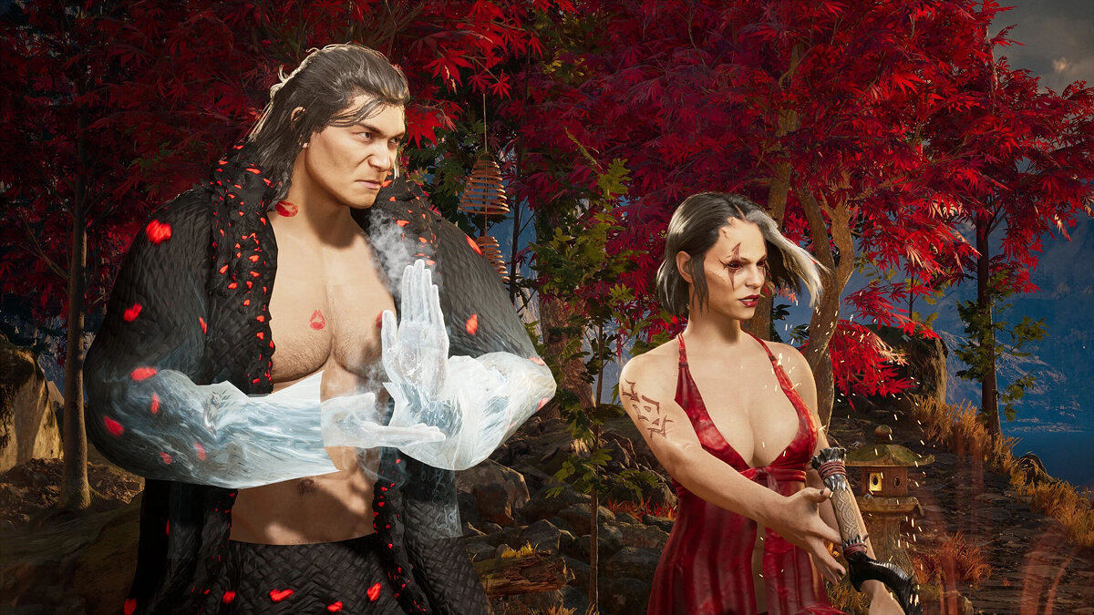 Mortal Kombat 1 — Саб-Зиро и Сарина в костюмах Дня святого Валентина