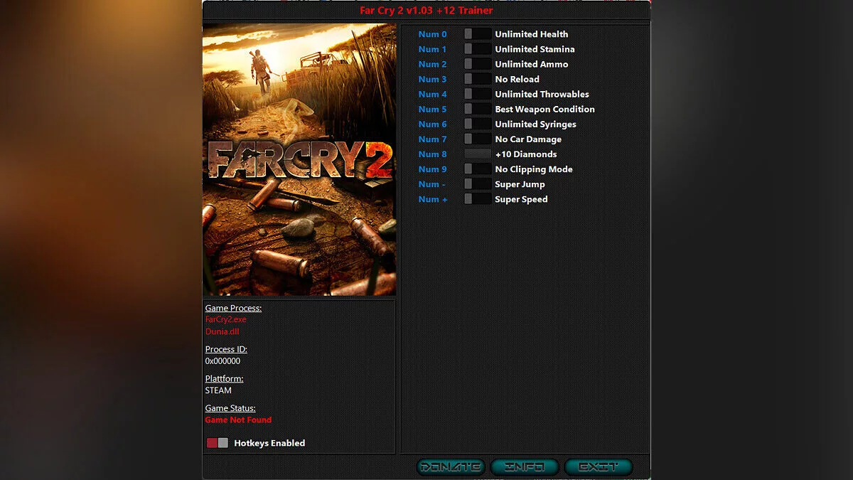 Far Cry 2 — Трейнер (+12) [1.03]