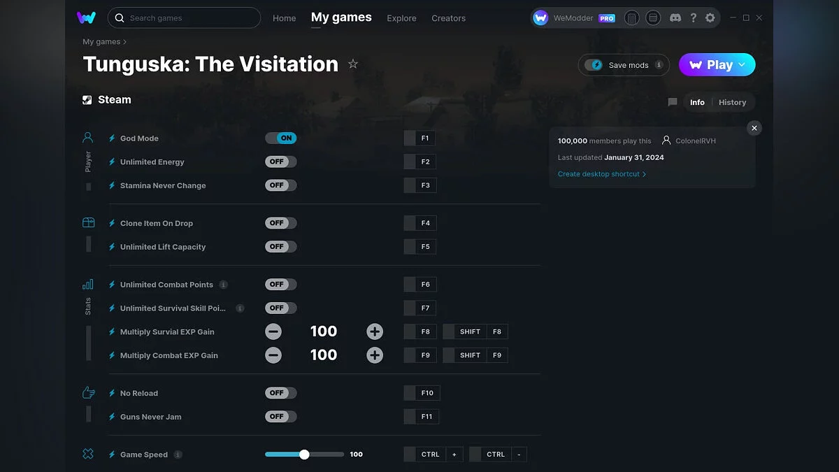 Tunguska: The Visitation — Трейнер (+12) от 31.01.2024 [WeMod]