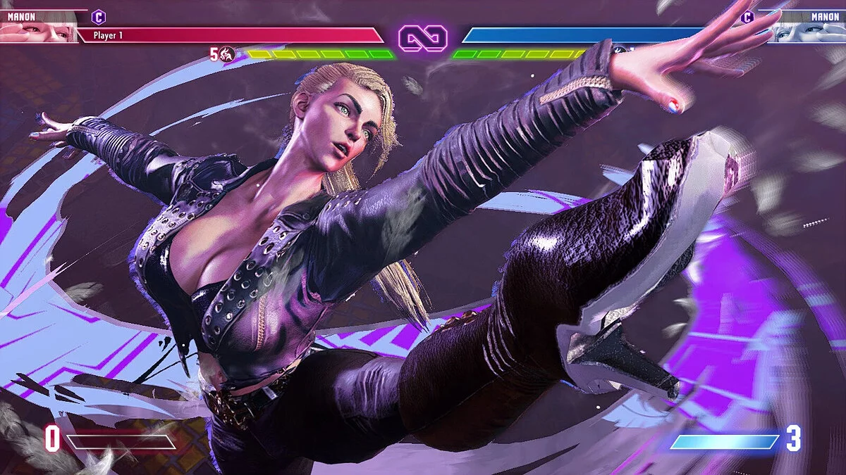 Street Fighter 6 — Манон в рокерском костюме