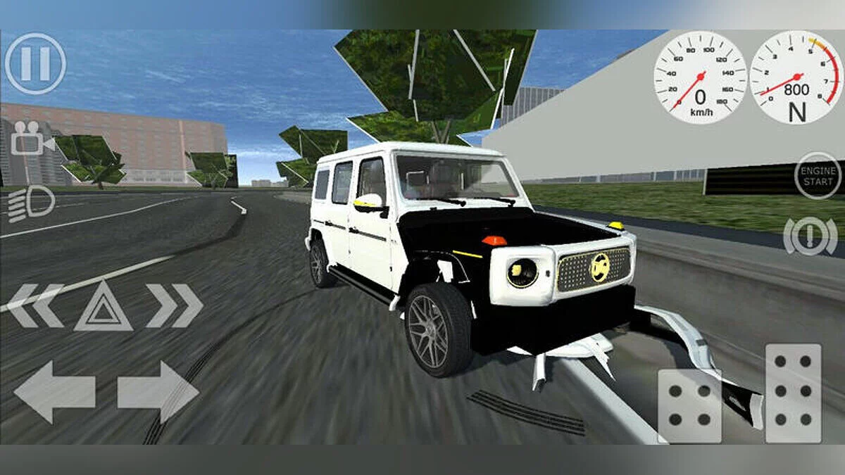 Simple Car Crash Physics Sim — Mercedes-Benz с электордвигателем