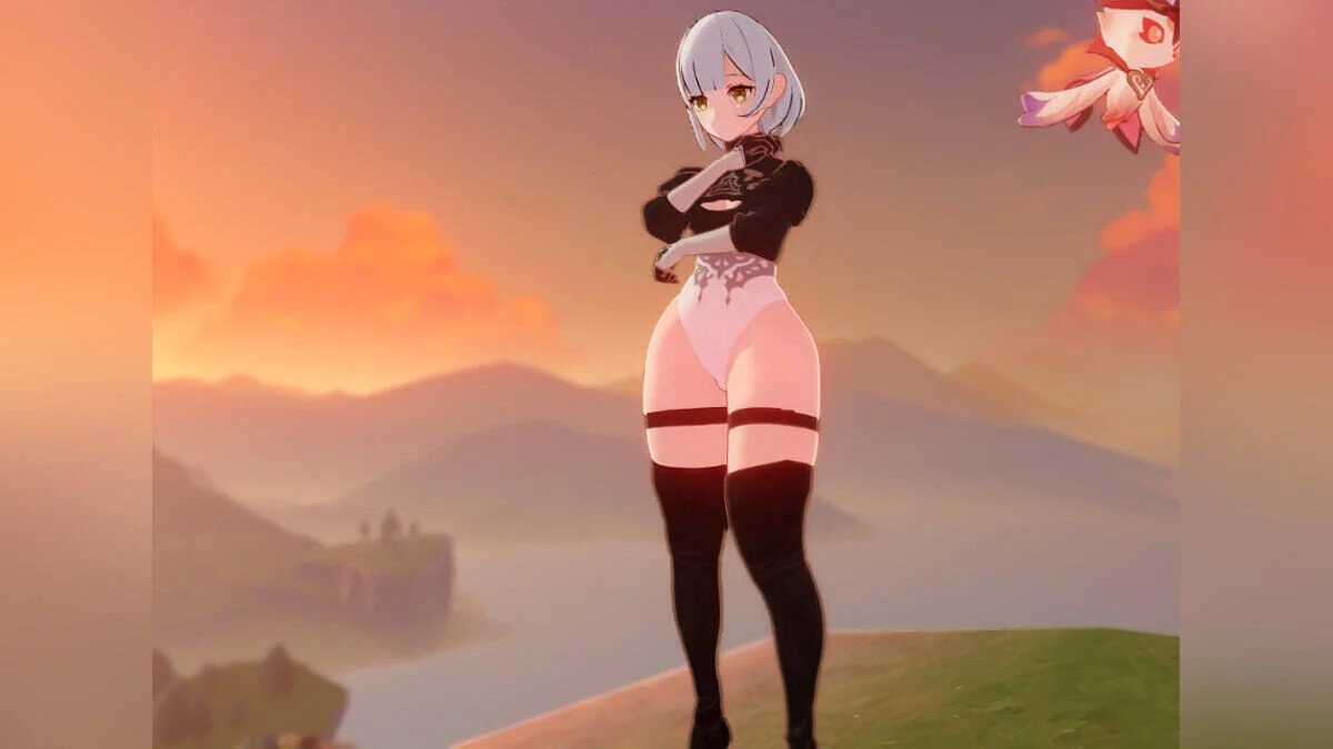 Genshin Impact — Ноэль в костюме 2B