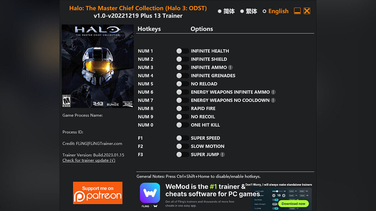 Halo 3: ODST — Трейнер (+13) [1.0 - UPD: 13.02.2024]
