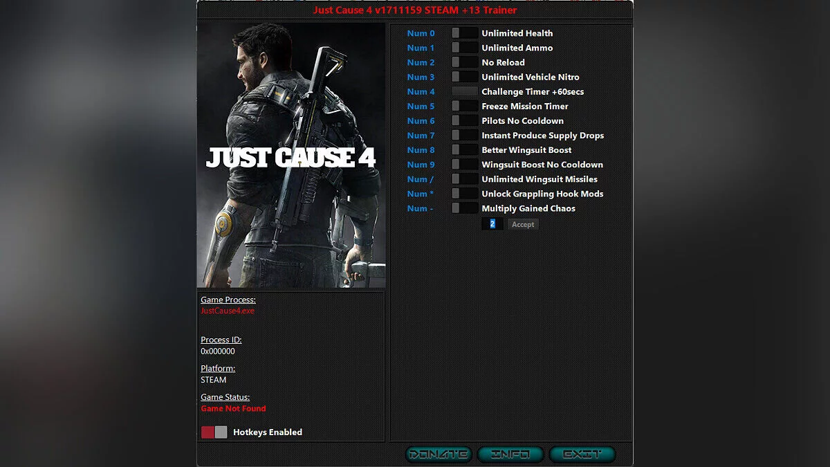 Just Cause 4 — Трейнер (+13) [1711159]