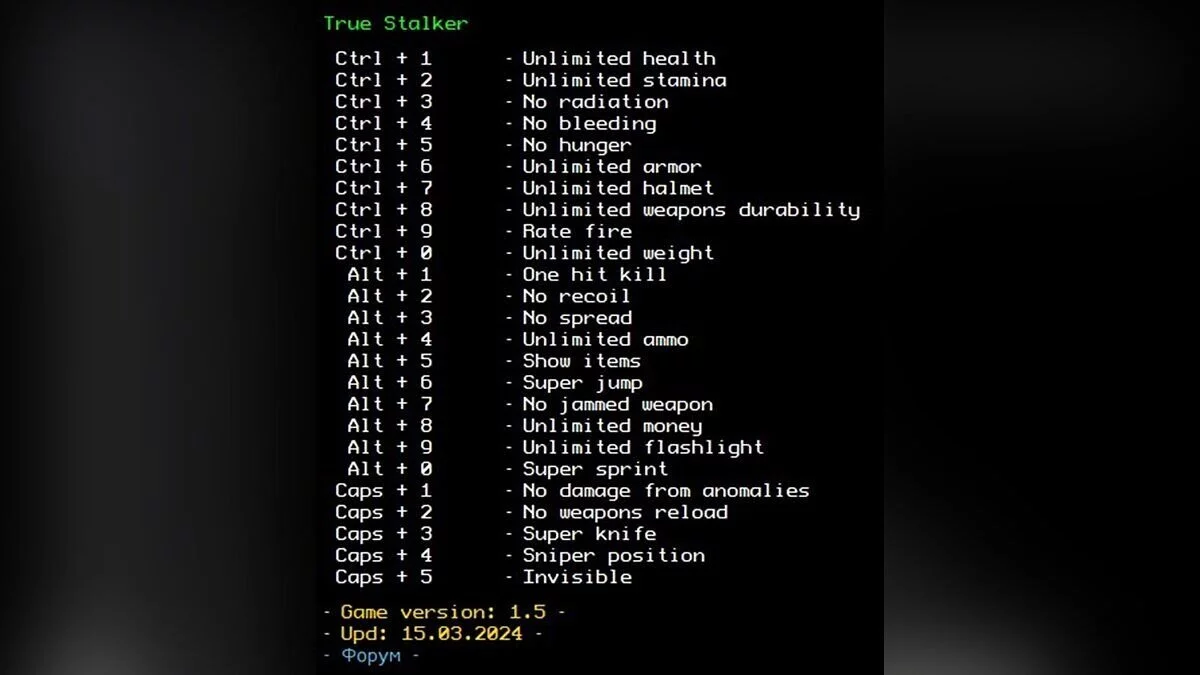 S.T.A.L.K.E.R.: Call of Pripyat — Трейнер (+25) [Upd 1.5 Fix] — True Stalker