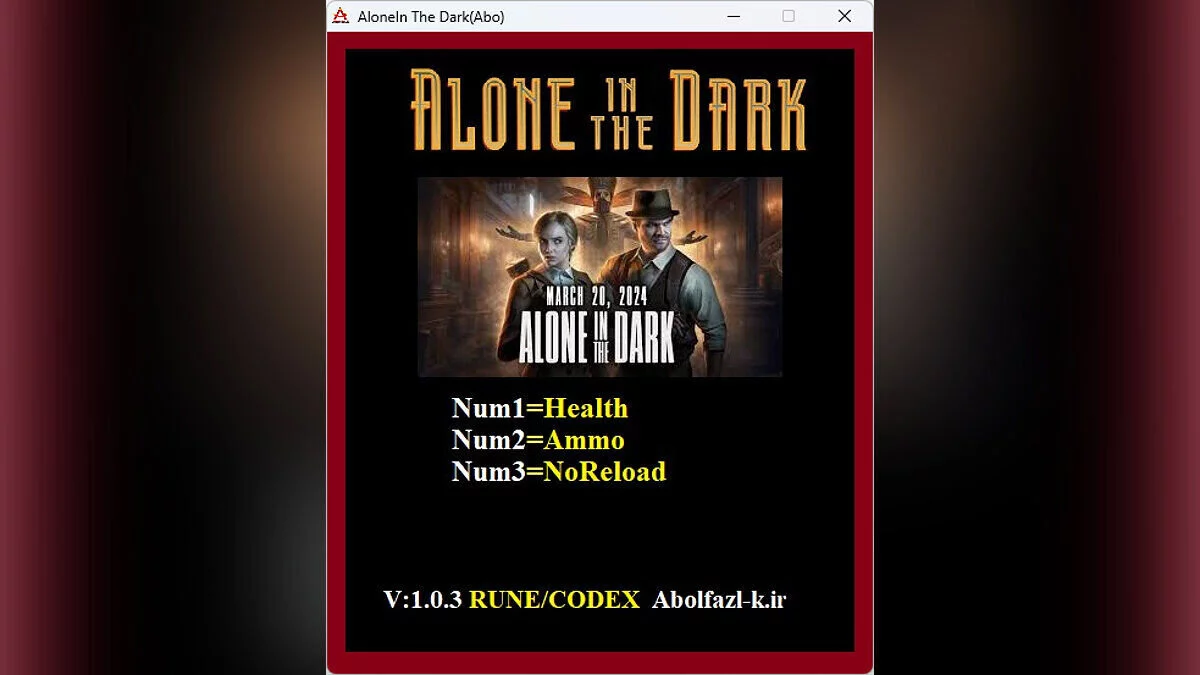 Alone in the Dark — Трейнер (+3) [1.03]