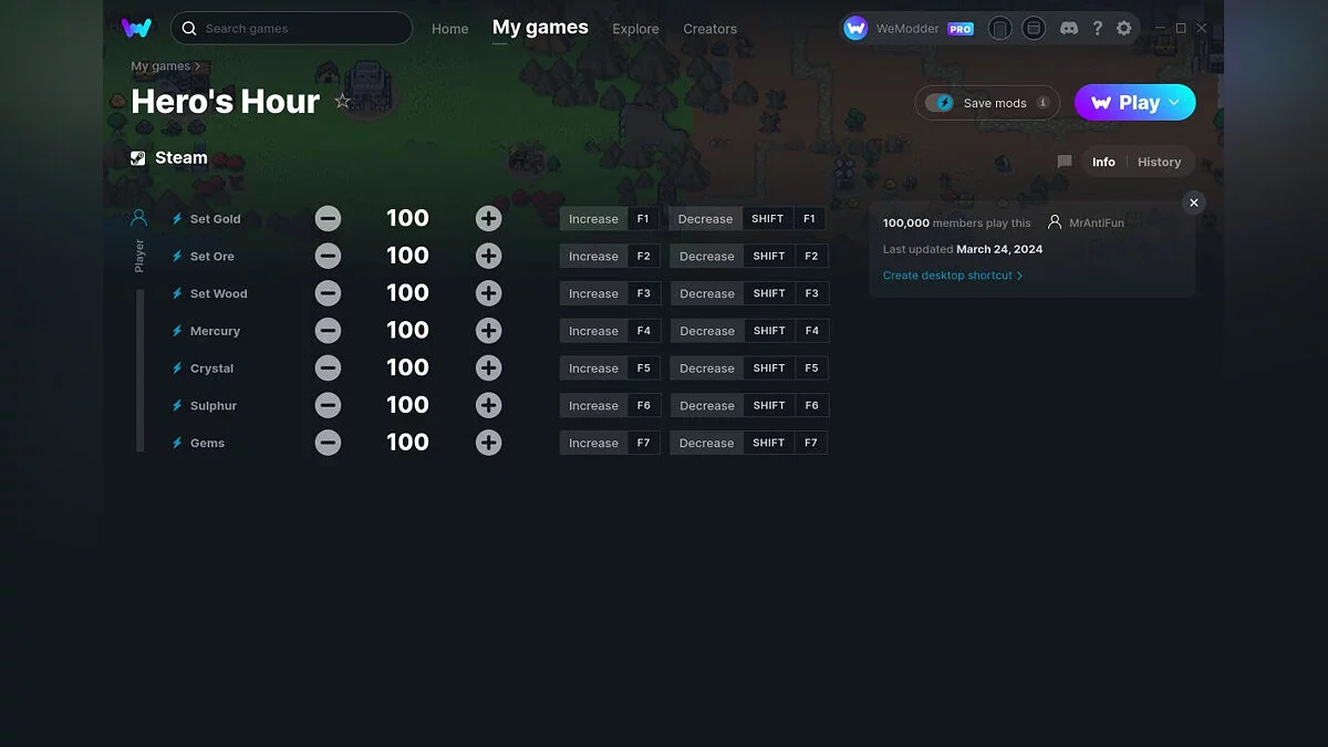 Трейнер (+7) от 24.03.2024 [WeMod]