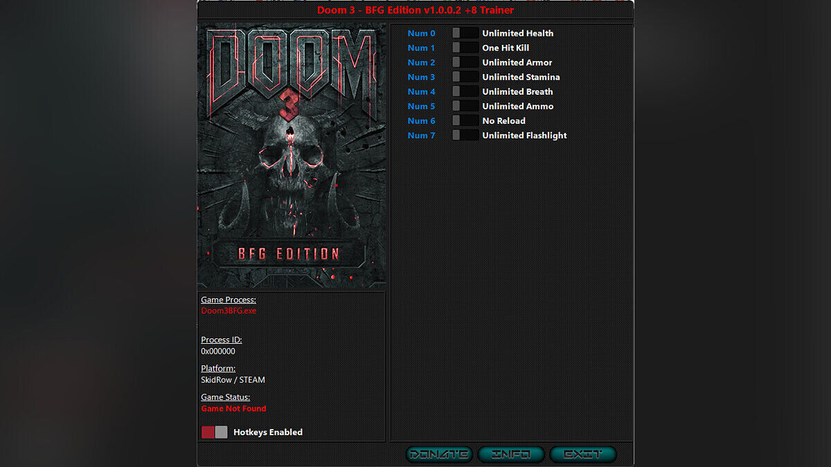 Doom 3: BFG Edition — Трейнер (+8) [1.0.0.2]