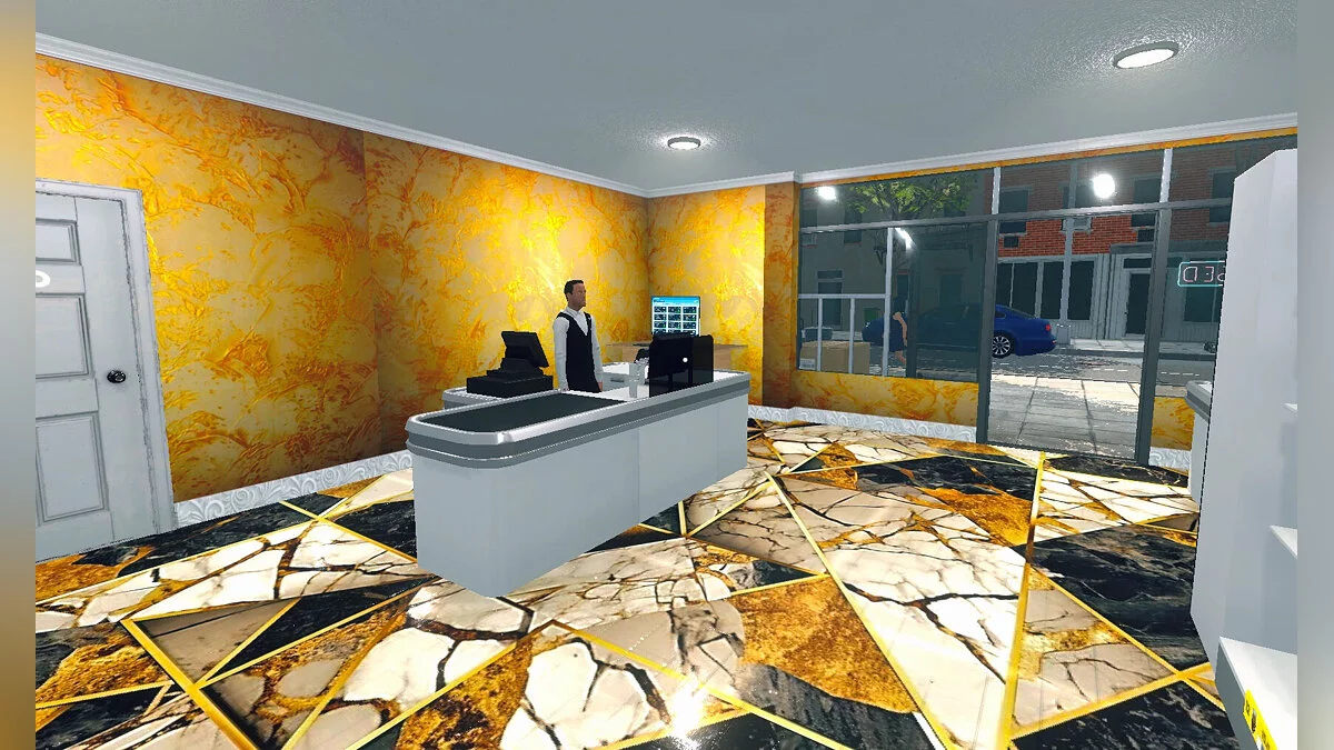 Supermarket Simulator — Дизайнерский пол и золотые обои