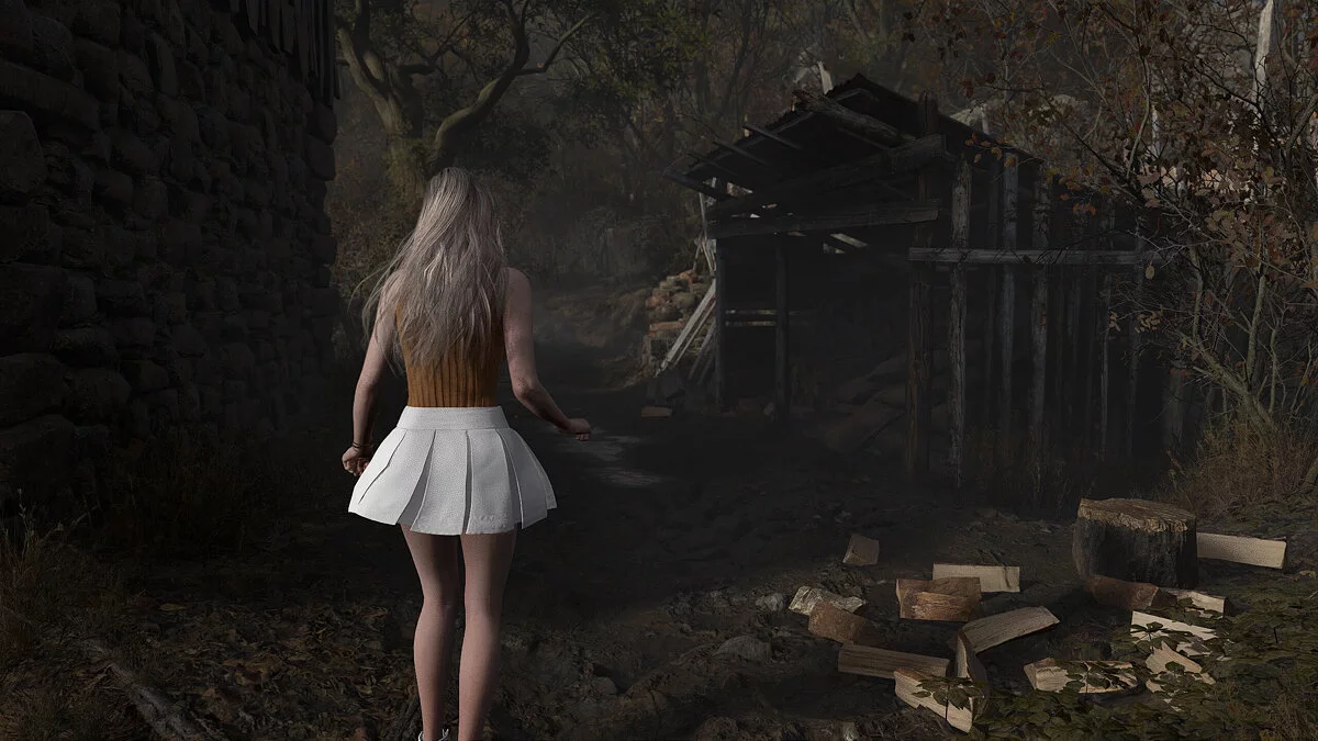 Resident Evil 4 Remake: Separate Ways — Эшли в мини-юбке