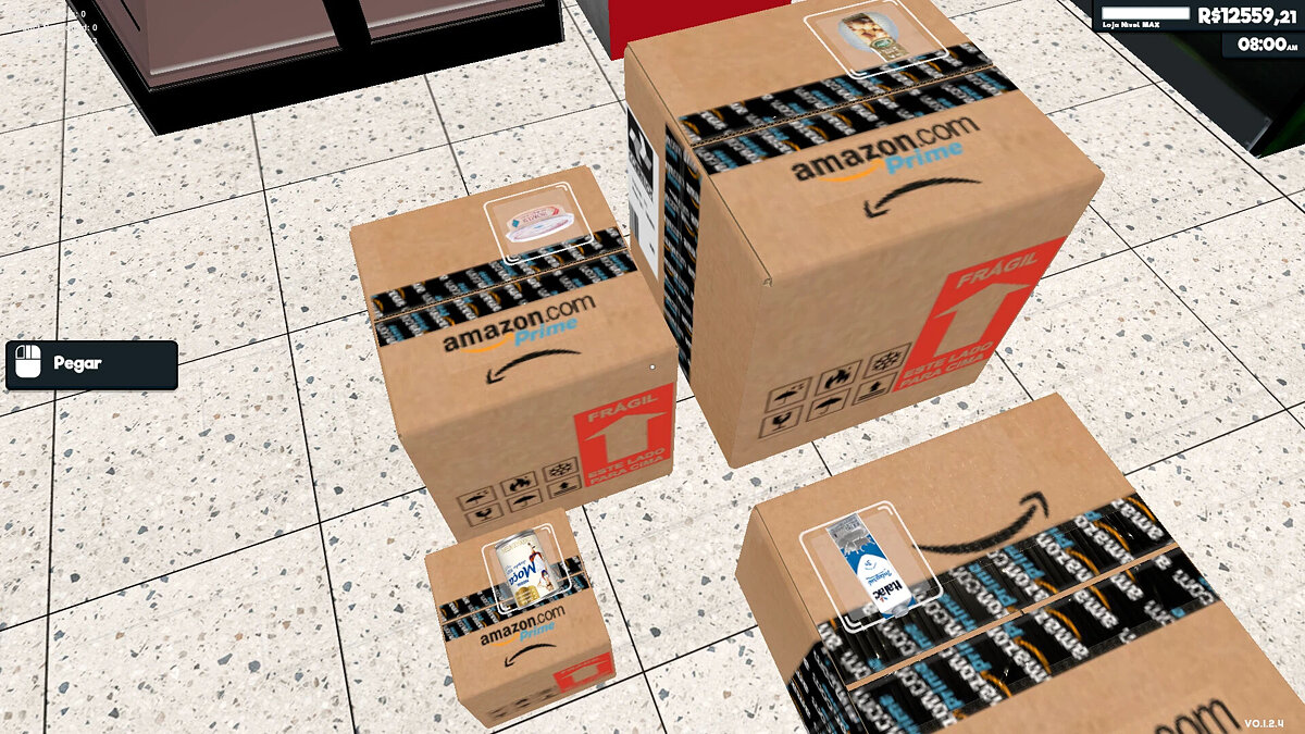 Supermarket Simulator — Коробки Amazon